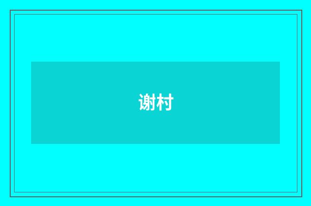 谢村