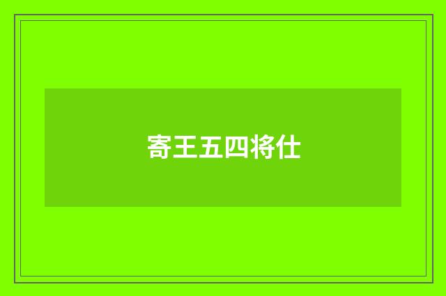 寄王五四将仕