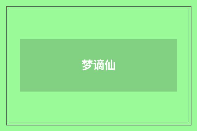 梦谪仙