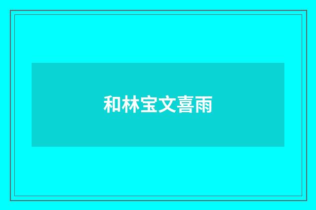 和林宝文喜雨