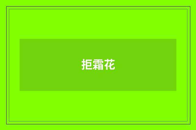 拒霜花