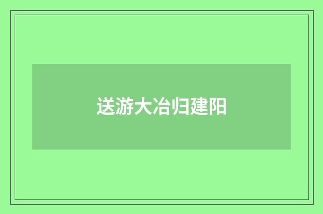 送游大冶归建阳
