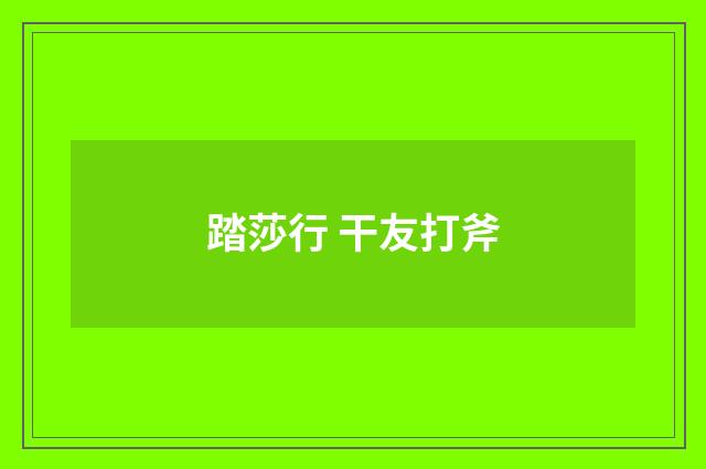 踏莎行 干友打斧