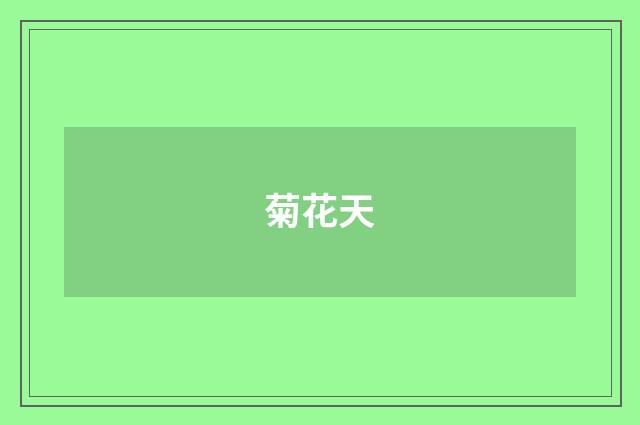 菊花天