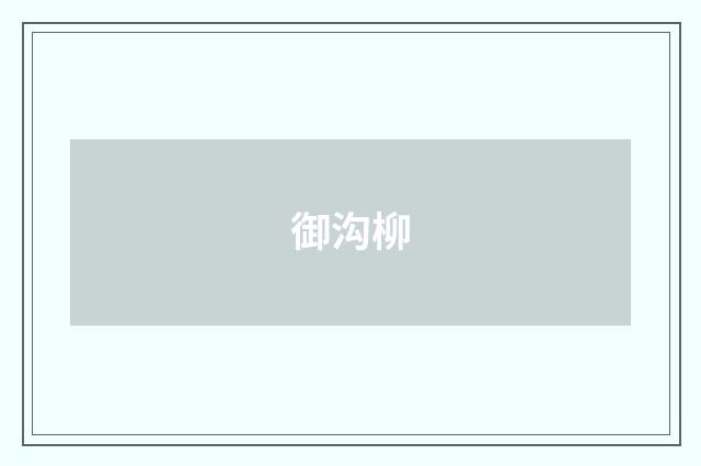御沟柳