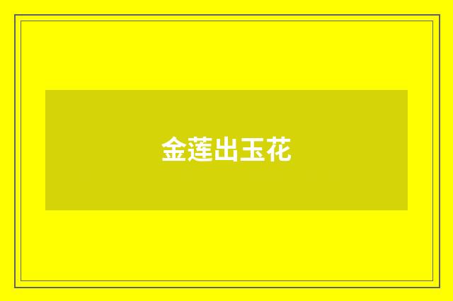 金莲出玉花
