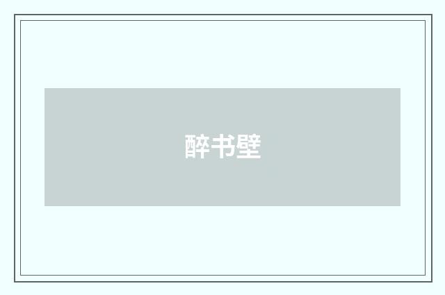 醉书壁