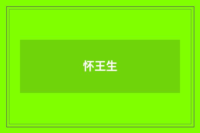 怀王生