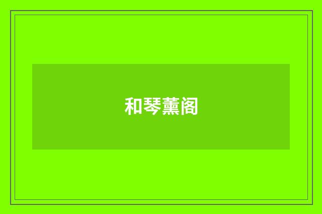 和琴薰阁