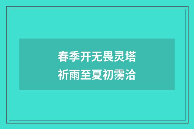 春季开无畏灵塔祈雨至夏初霶洽