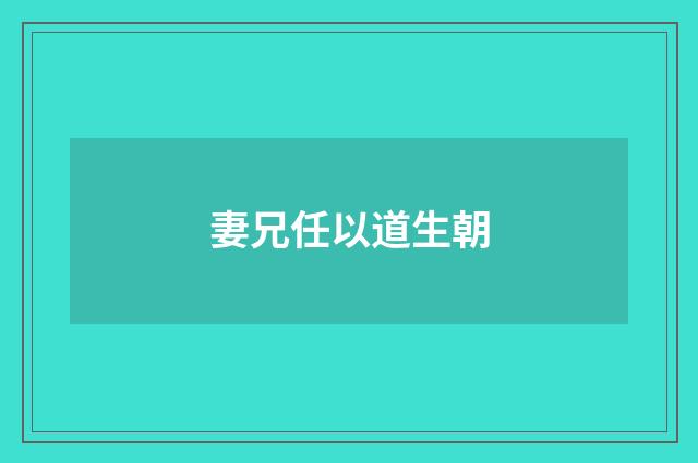 妻兄任以道生朝