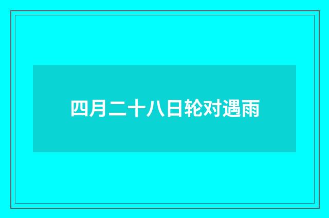 四月二十八日轮对遇雨