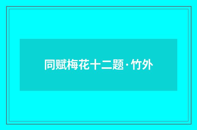 同赋梅花十二题·竹外
