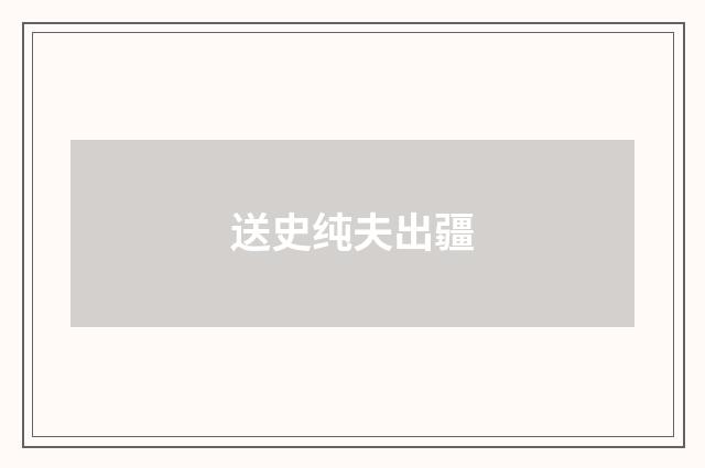送史纯夫出疆