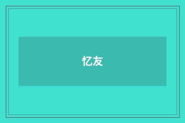 忆友