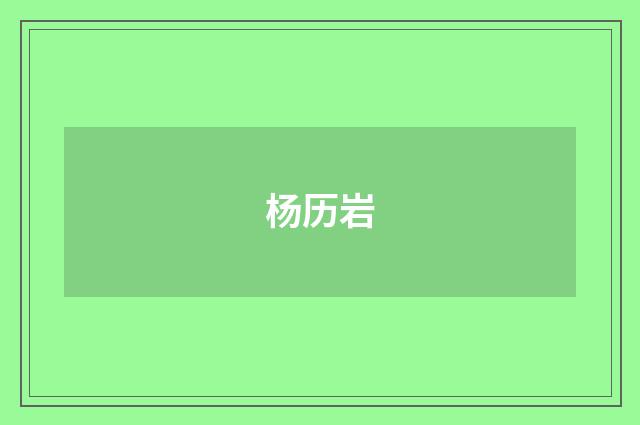 杨历岩