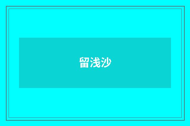 留浅沙
