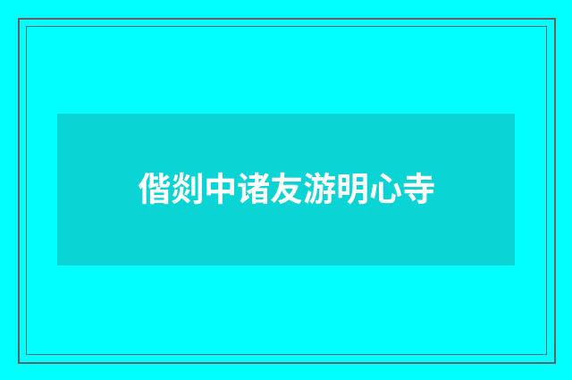 偕剡中诸友游明心寺