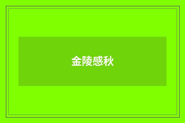 金陵感秋