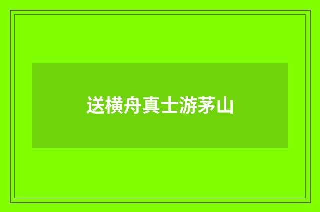 送横舟真士游茅山