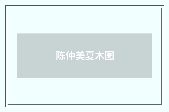 陈仲美夏木图