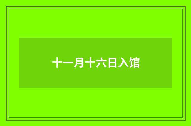 十一月十六日入馆