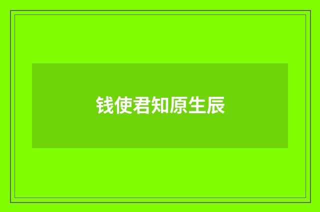 钱使君知原生辰