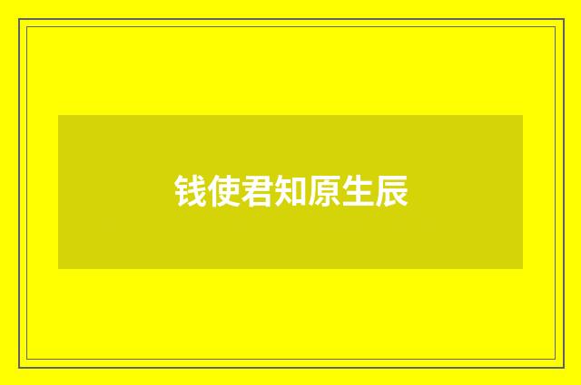 钱使君知原生辰