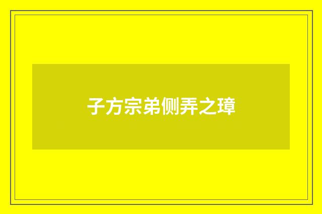 子方宗弟侧弄之璋