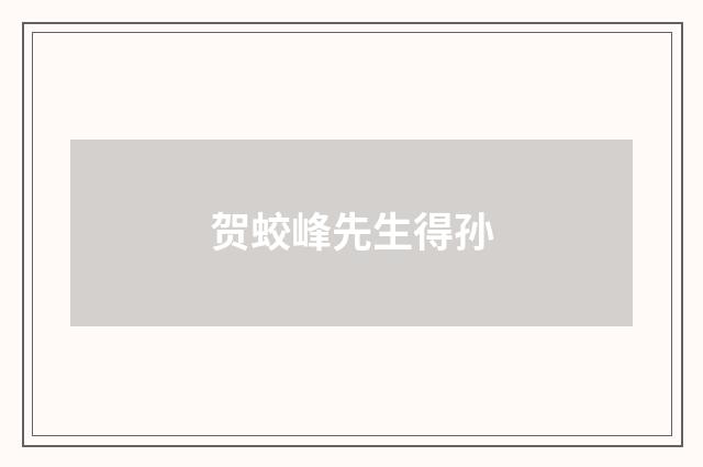 贺蛟峰先生得孙