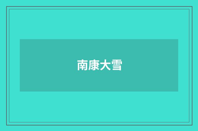 南康大雪