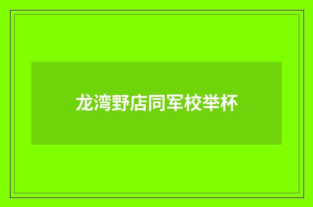 龙湾野店同军校举杯