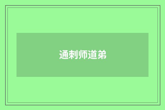 通刺师道弟