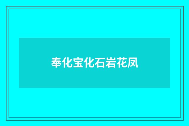 奉化宝化石岩花凤