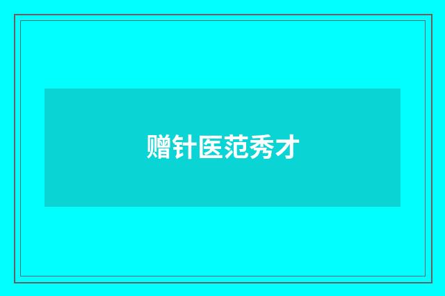赠针医范秀才