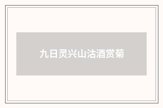 九日灵兴山沽酒赏菊