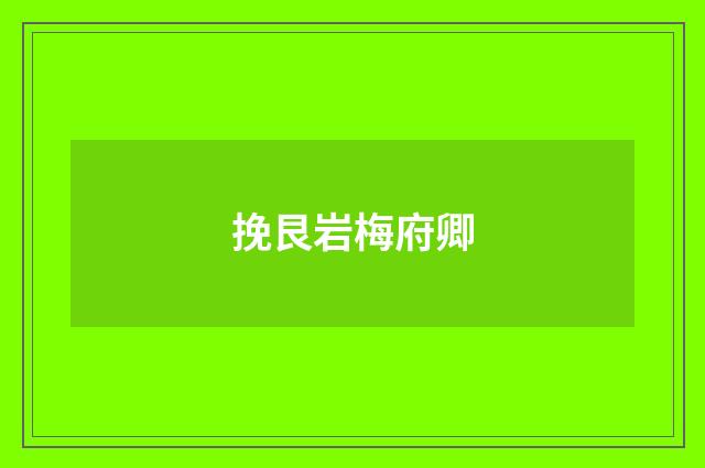 挽艮岩梅府卿