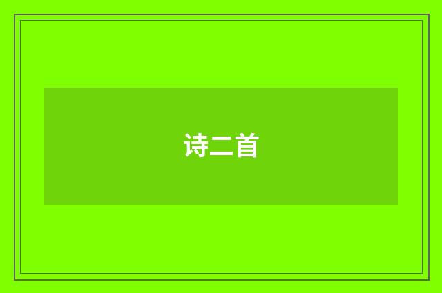 诗二首