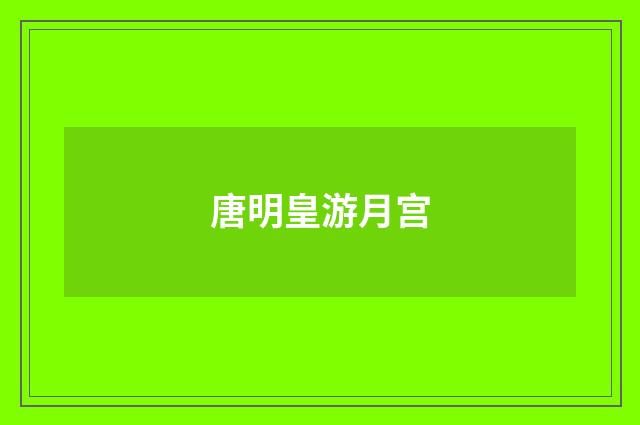 唐明皇游月宫