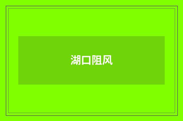湖口阻风