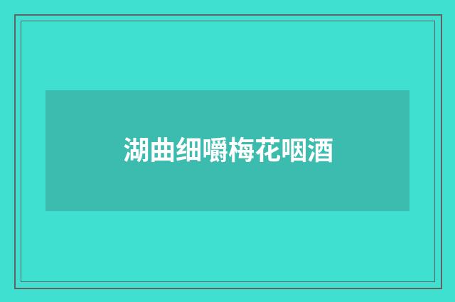 湖曲细嚼梅花咽酒