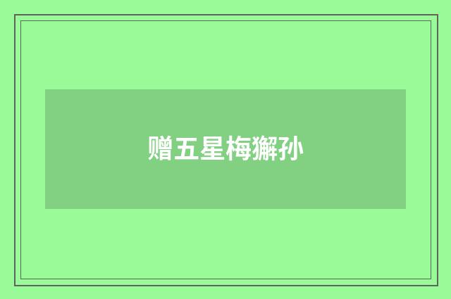赠五星梅獬孙
