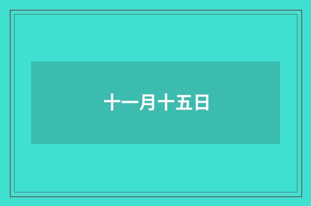 十一月十五日