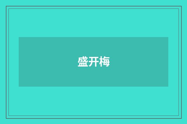 盛开梅