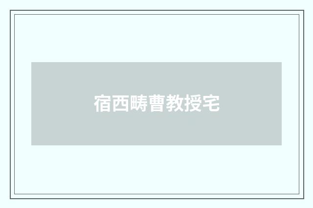 宿西畴曹教授宅