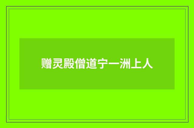 赠灵殿僧道宁一洲上人