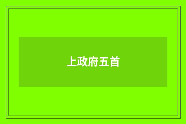 上政府五首