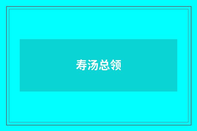 寿汤总领