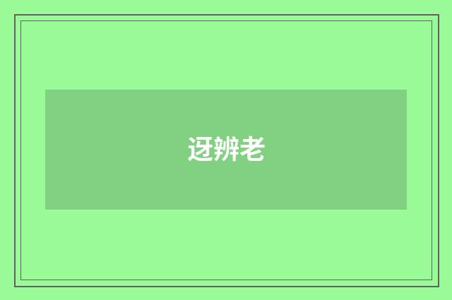 迓辨老