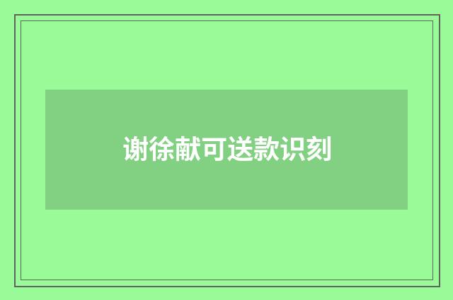 谢徐献可送款识刻